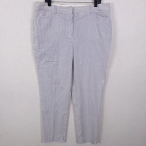 Brooks Brothers White with Navy Pinstripe Trousers